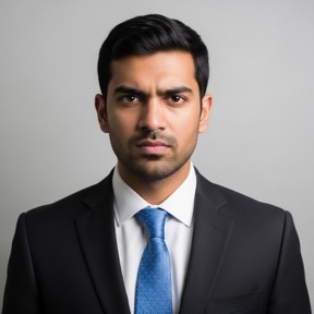 Portrait of Rohan Sharma (Tech Founder)